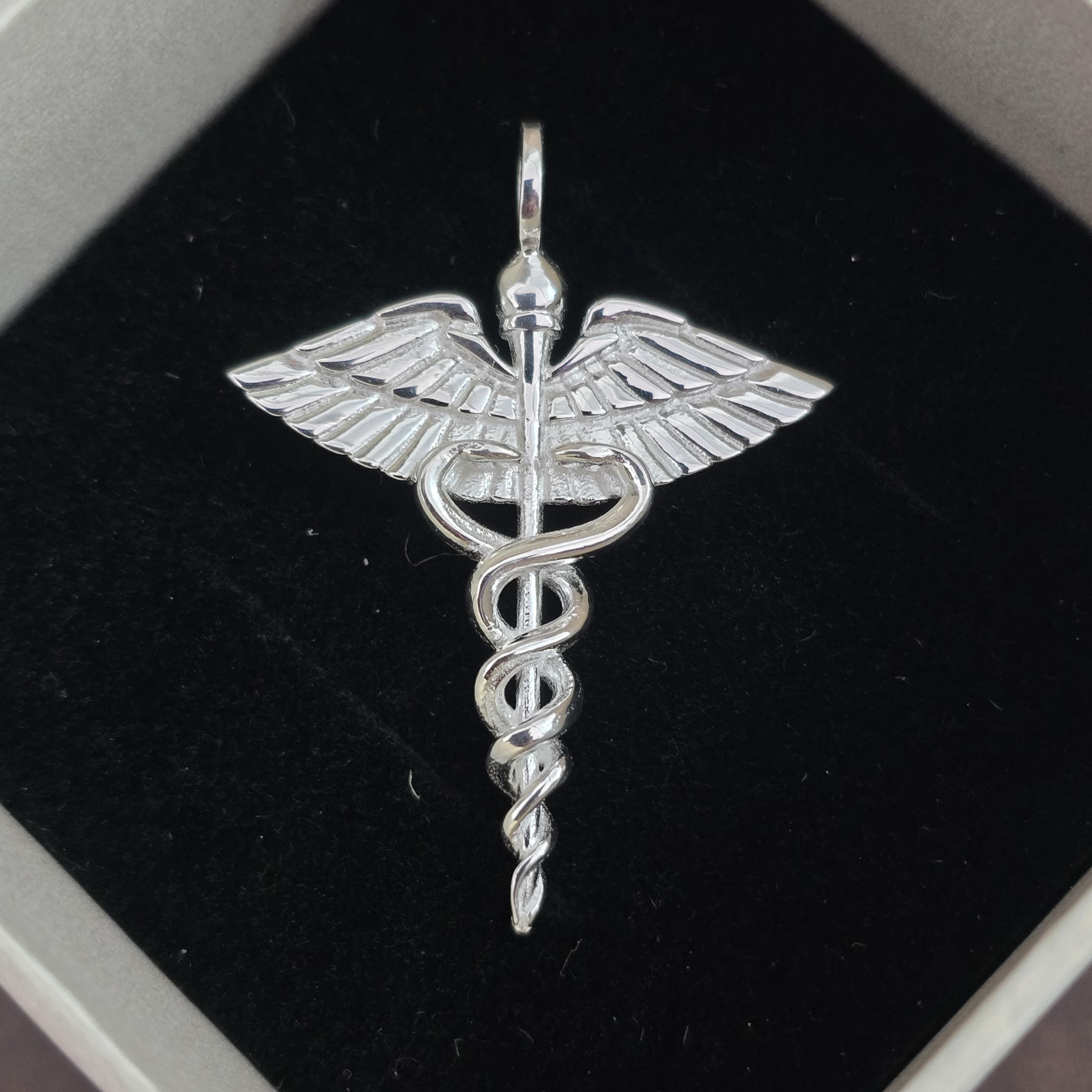 Rod of asclepius necklace - Etsy 日本