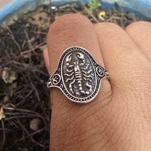 Scorpion Ring, 925 Sterling Silver Scorpion Ring, Zodiac Sign Ring, Thumb Ring, Scorpion Jewelry, Women&#39;s Rings, Birthday Gift