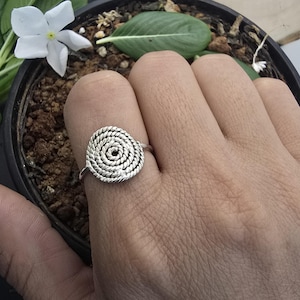 Sterling Silver Spiral Ring: Handmade Twisted Swirl Jewelry