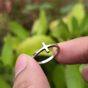 925 Sterling Silver Korsring, Elegant Minimalistiskt Smycke