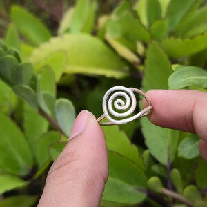 Handmade Sterling Silver Spiral Ring: Minimalist Swirl Jewelry