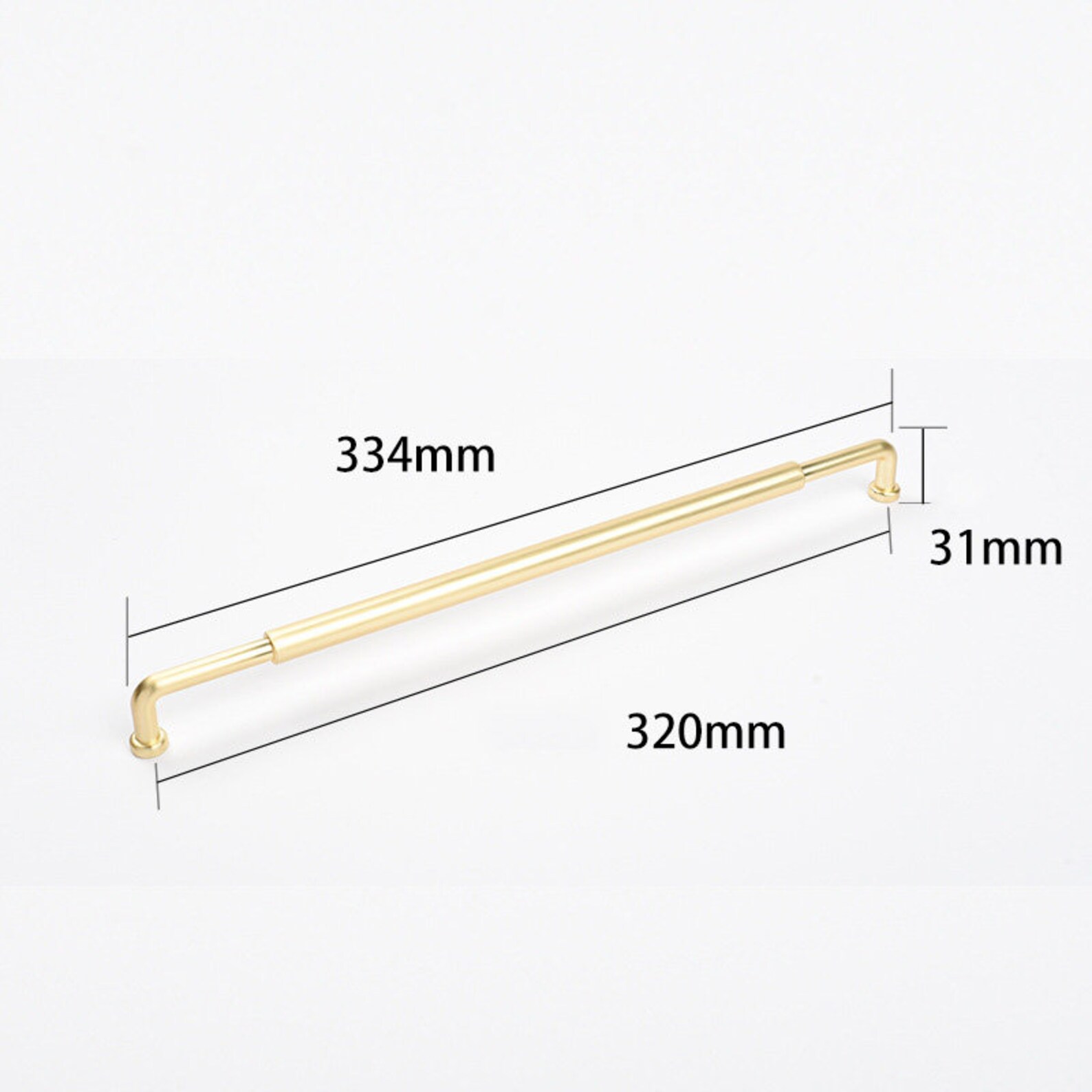 Brushed Brass Pulls Metal Furniture Handle Knobs Solid Etsy