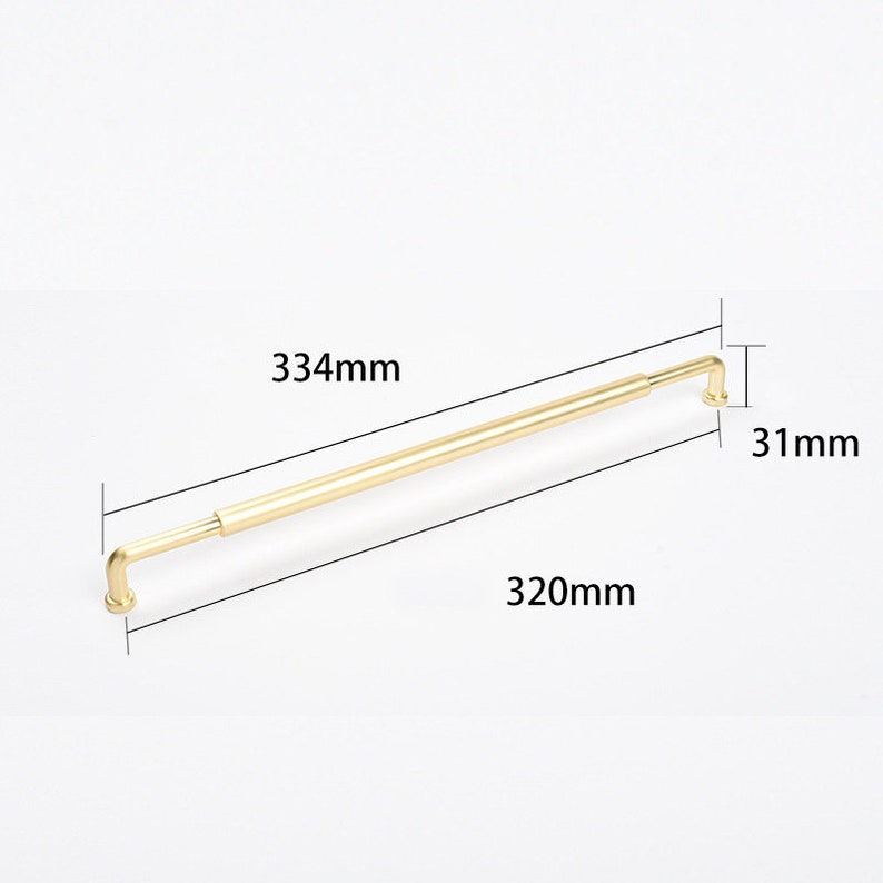 Brushed Brass Pulls Metal Furniture Handle Knobs Solid Etsy