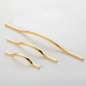 Modern Kitchen Cabinet Hardware Drawer Pulls Gold Cabinet Handle Gold Drawer Pulls Dressers for Bedroom Cupboard Closet Handles for Cabinets