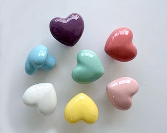 Heart Shaped Ceramic Cabinet Knob: Kitchen & Wardrobe Hardware