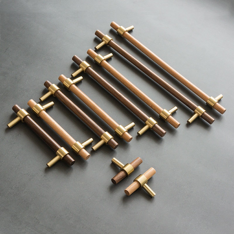 Walnut Kitchen Wood Drawer Pulls Vintage Drawer Dresser Etsy UK