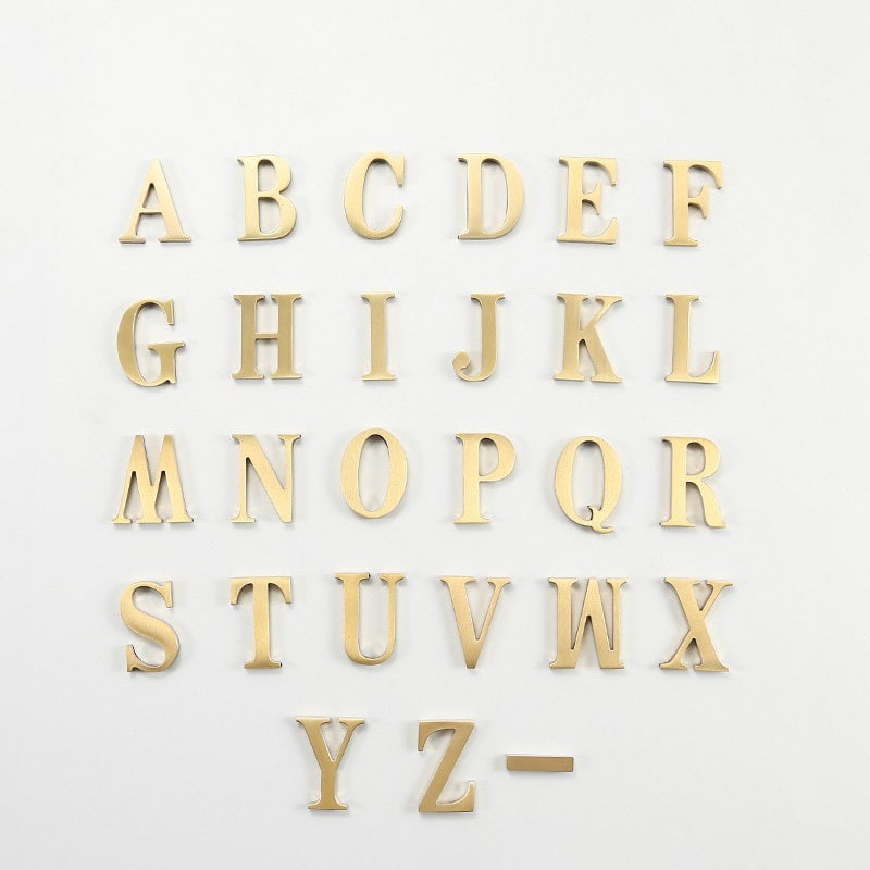 Golden Mailbox Number Letters Symbols Alphabet Door House - Etsy