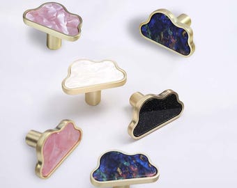 Wolke Schubladenknauf, Knauf aus Zink Legierung, Kinderzimmer Dekor