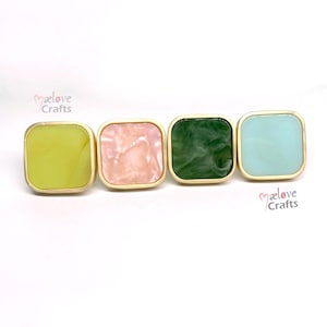 Colorful Square Drawer Knob: Zinc Alloy Cabinet Hardware
