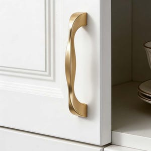 Tiradores de latón cepillado para gabinetes: Manijas modernas de aleación de zinc