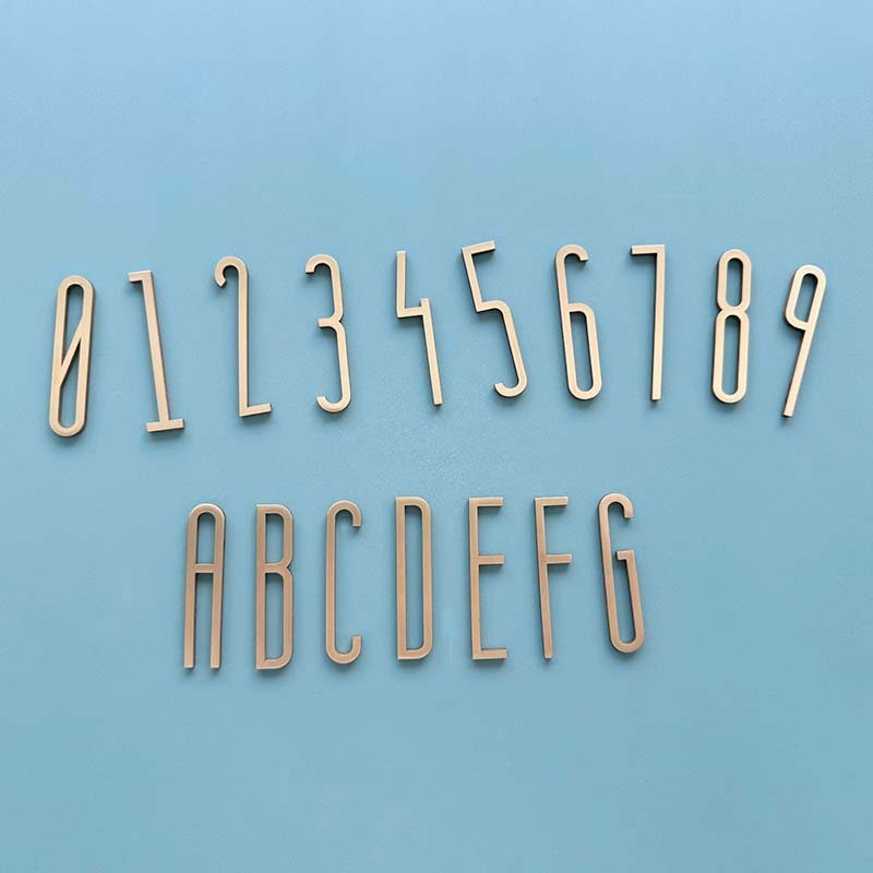 1.5 To 2 Inch Self-Adhesive Brass Numbers & Letters – White Powder Coated – For Mailboxes, Signs, DIY 6 thumbnail image