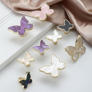 Beautiful Butterfly Knobs Colorful Butterfly Knobs Cabinet Handle Knobs for Door Handle for Door Cupboard Door Pulls