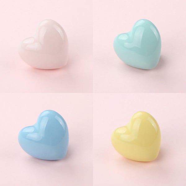 Heart Shaped Pull Handle Ceramics Cabinet Knobs Drawer Handles Pulls Ceramic Knobs Pull Handles for Home Kitchen Wardrobe Cupboard