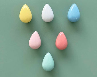 Ceramic Knob: Water Drop Knob Children's Room Cabinet Pull