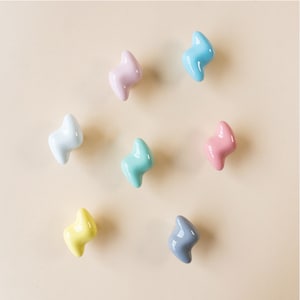 Lightning Shape Ceramic Knob Decorative Drawer Knobs Ceramic Knobs Pull Handles for Children's Study Room Furniture or Kids Room