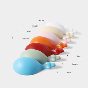Whale Cabinet Drawer Knobs: Colorful Nursery Cupboard Pulls
