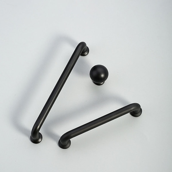 Black Cabinet Pulls Kitchen Cupboard Handle Black Cabinet Pulls Wardrobe Handle Kitchen Handles Hardware 96 128