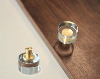 Kristall Möbelknöpfe: Klarglas Schubladenknäufe mit Schrauben