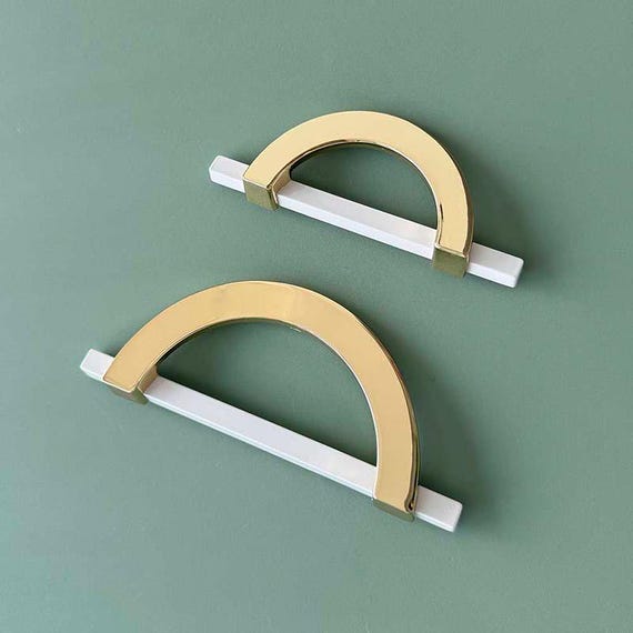 brushed gold dresser knobs 5 Pack Brushed Gold Cabinet Pulls 3
