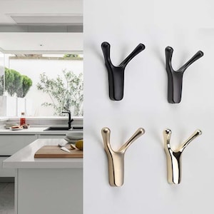 Modern Wall Hook Metal Hook Double Wall Hook Hat Towel Hook Modern Wall Decor Entrance Wall Hook Decorative Hardware