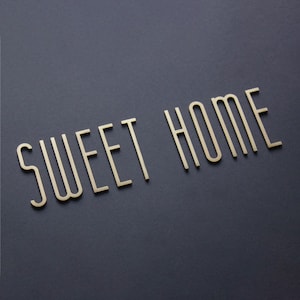 Pure Brass Self-Adhesive Mailbox Numbers Symbols House Numbers Letters ddress Sign and House Number Personalized Numbers Sign