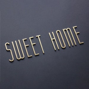 Pure Brass Self-Adhesive Mailbox Numbers Symbols House Numbers Letters ddress Sign and House Number Personalized Numbers Sign