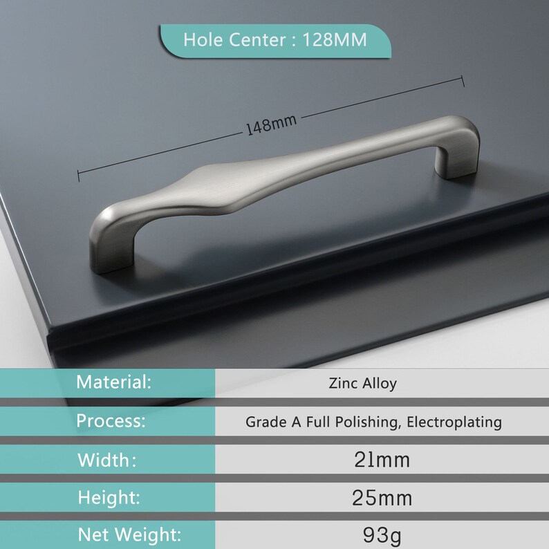 Brushed Nickel Kitchen Knobs Pulls Silver Drawer Etsy