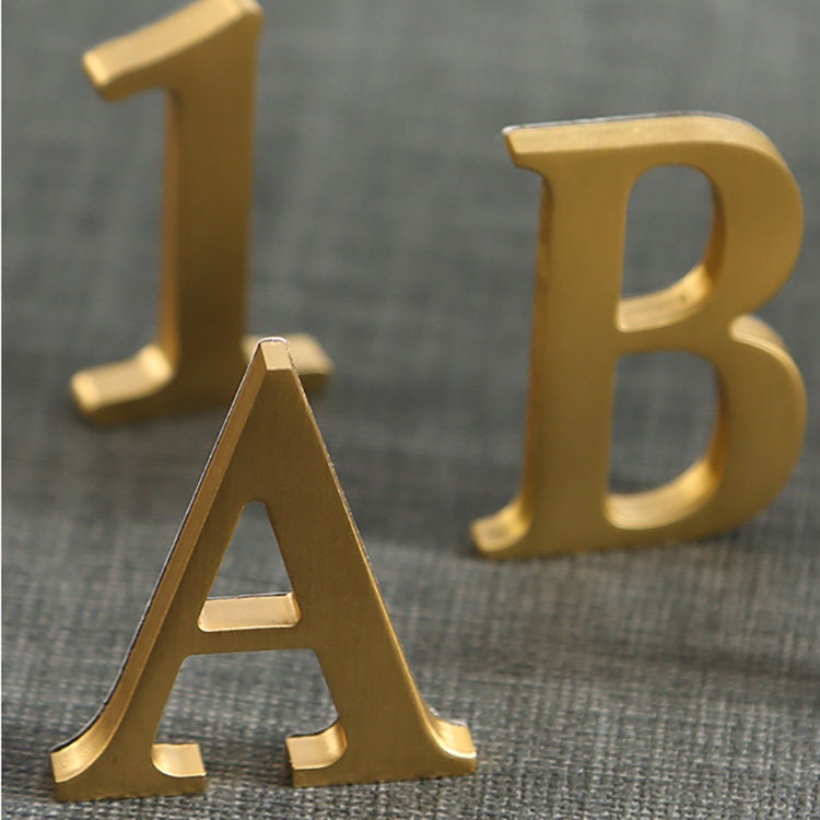 Golden Mailbox Number Letters Symbols Alphabet Door House - Etsy