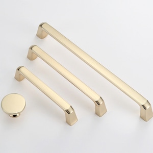 Modern Gold Cabinet Pull: Zinc Alloy Drawer Handle