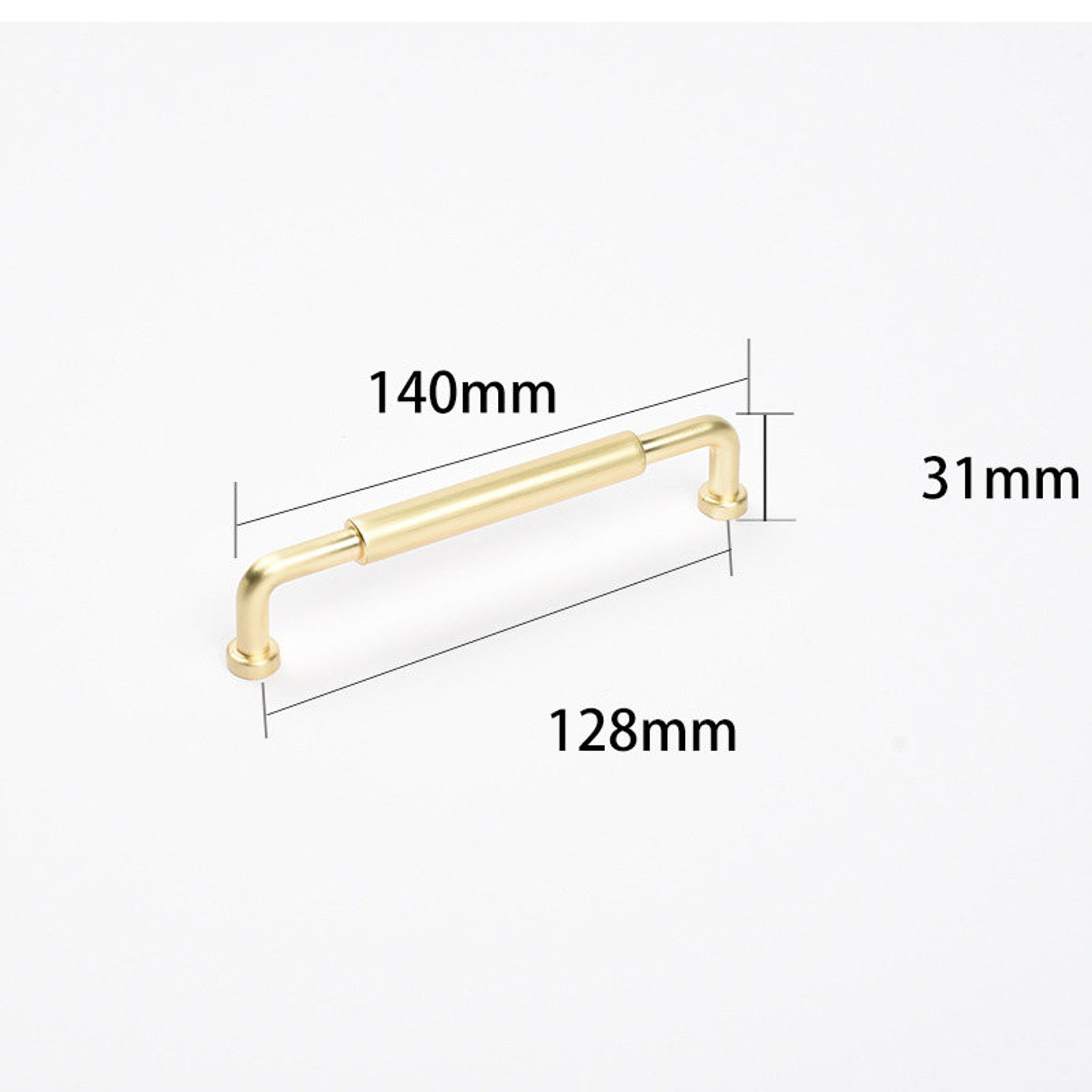 Brushed Brass Pulls Metal Furniture Handle Knobs Solid Etsy