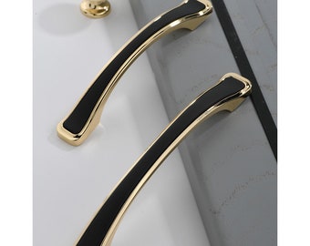 Solid Kitchen Cabinet Arch Pulls Handles Cabinet Pulls Black Curved Arched Kitchen Cabinet Handles Modern Hardware for Drawer Dresser