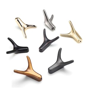 Muurhaak dieren: kleerhanger van zinklegering - afwerking geborsteld messing