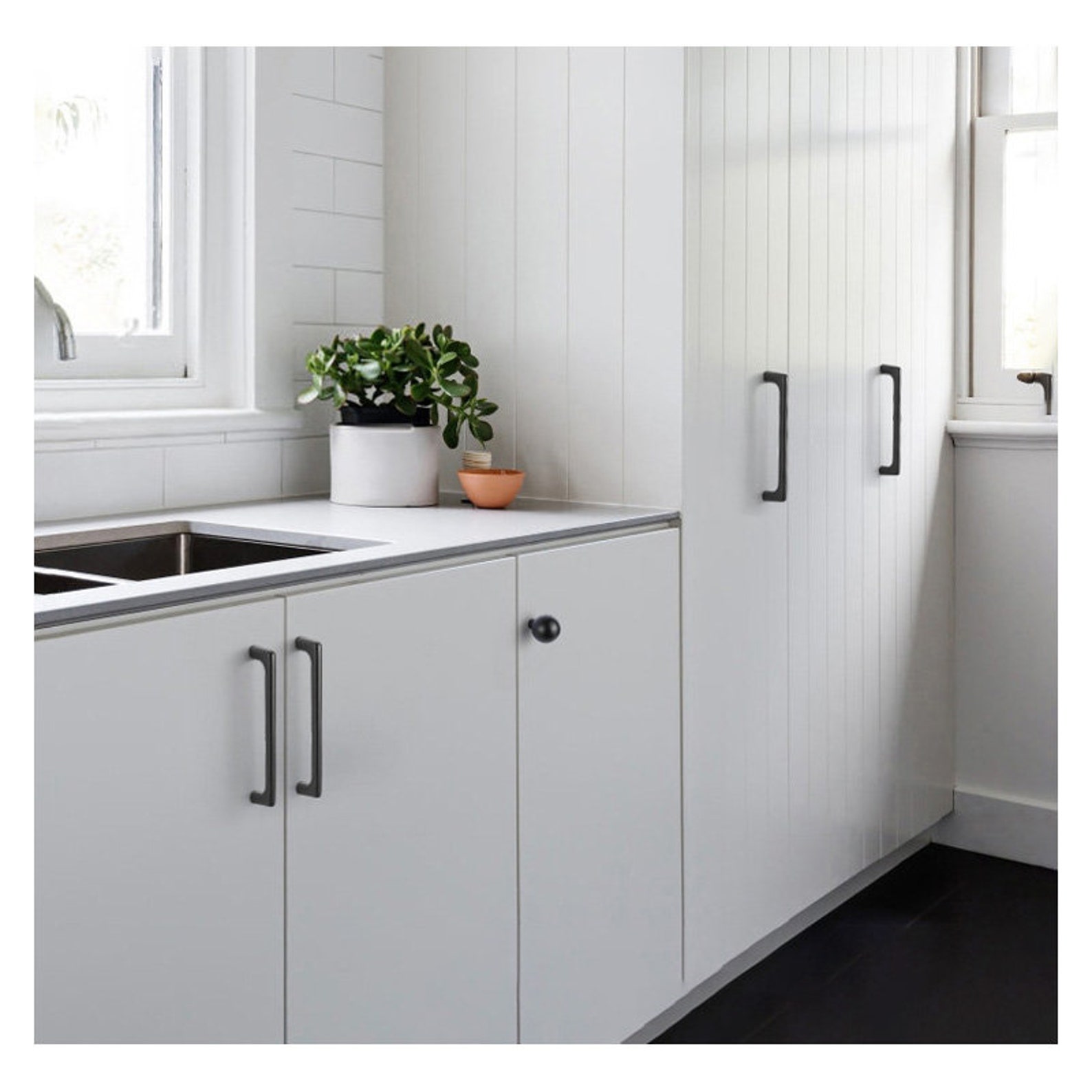 Black Drawer Pulls Modern Kitchen Handles Etsy