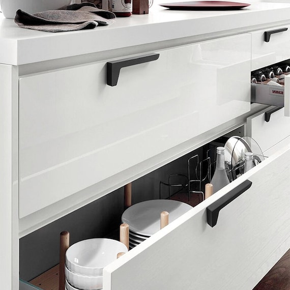 L Shaped Kitchen Handle Pull Cabinet Hardwarecabinet Hardware Modern Drawer Handle Pulls 3.7596mm Center to Centerkitchen Handles Etsy