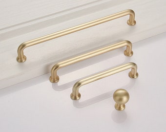 Simple Style Gold Drawer Handles Cabinet Pulls Modern Cabinet Pull Handles Kitchen hardware Drawer Knobs  Screws Included