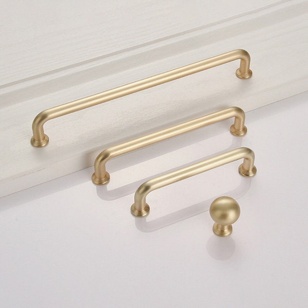 Simple Style Gold Drawer Handles Cabinet Pulls Modern Cabinet Pull Handles Kitchen hardware Drawer Knobs  Screws Included