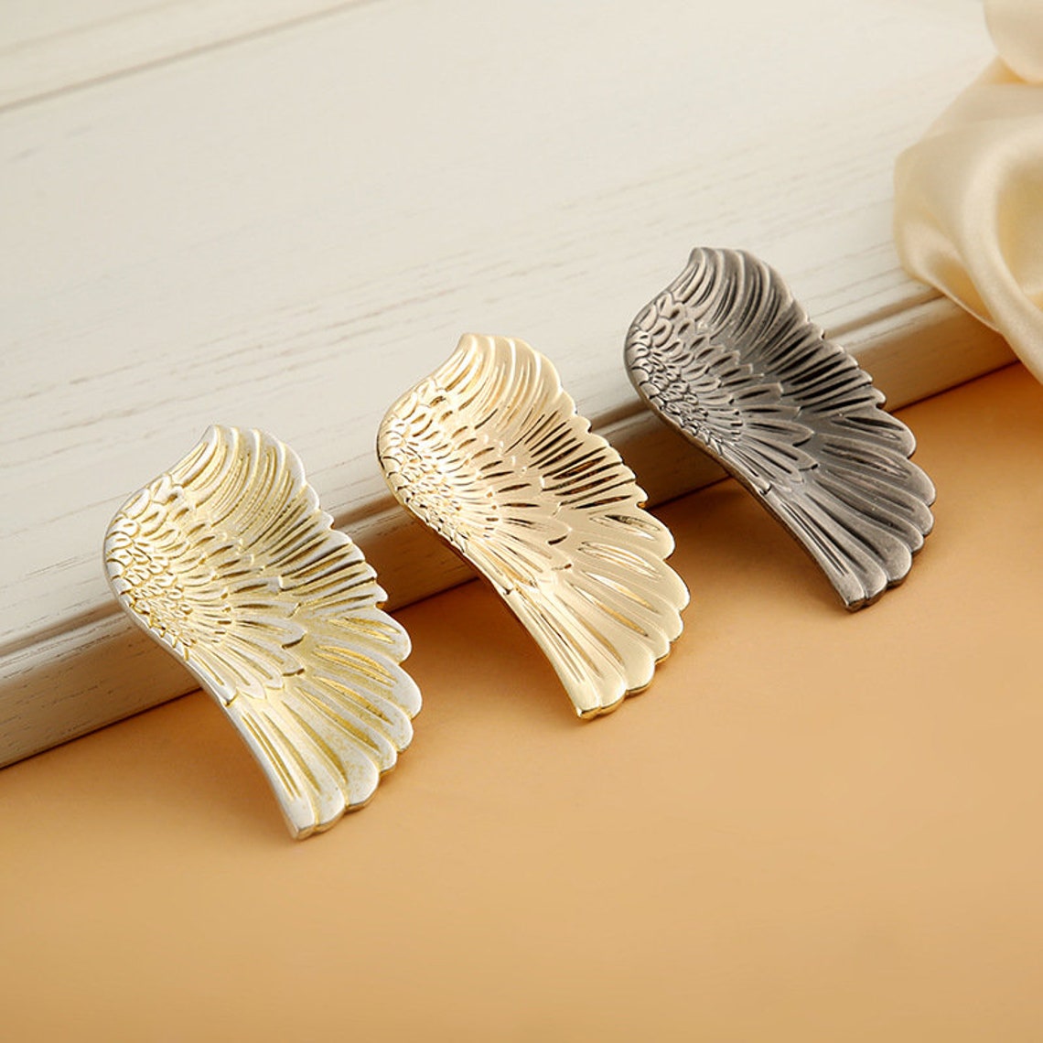 1 Pair2pcs Angel Wing Shape Knobs Wings Drawer Knobs Etsy