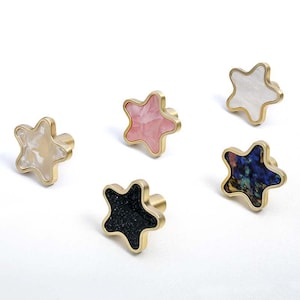 スターノブ：ゴールドの引き出し取っ手 - 装飾家具用金具