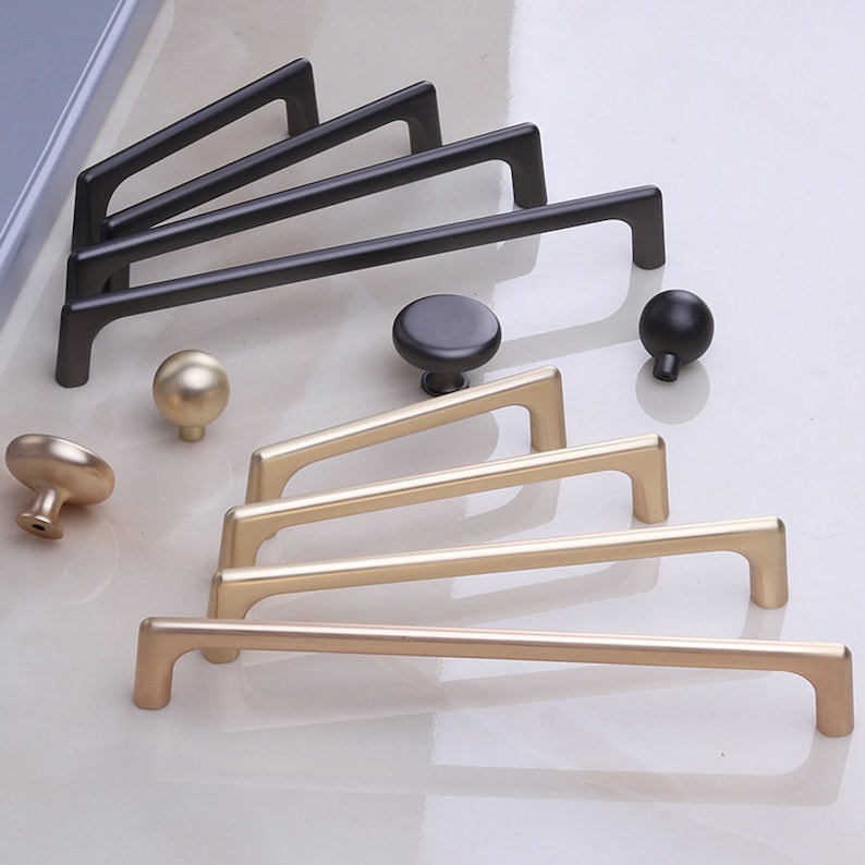 Black Drawer Pulls Modern Kitchen Handles Etsy