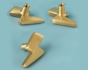 Perillas de gabinete de latón macizo: herrajes dorados para muebles