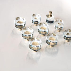 Clear Glass Kitchen Cabinet Knobs Octagon Drawer Knobs Decorative Drawer Hardware Handles Handles Pulls for Cabinets Knobs for Cupboard
