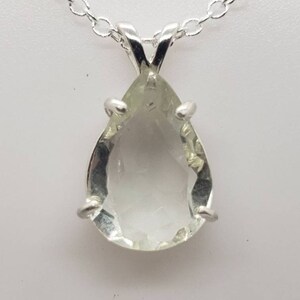 Natural Prasiolite Sterling Silver Necklace