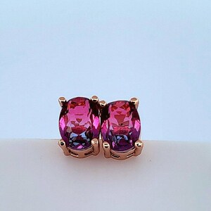 Pink & Blue Tourmaline 18k Rose Gold Earrings