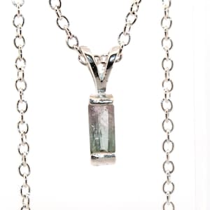 Natural Watermelon Tourmaline Sterling Silver Necklace 0.39cts NT422