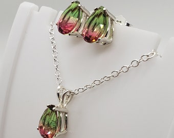 Orecchini Lobo Donna In Argento Con Tormalina - Foto 6