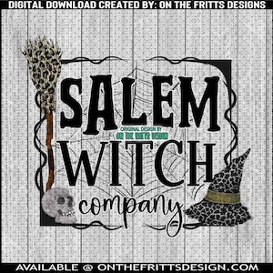 Salem Witch Company Digital Design | Sublimation Design | Digital Download | PNG File