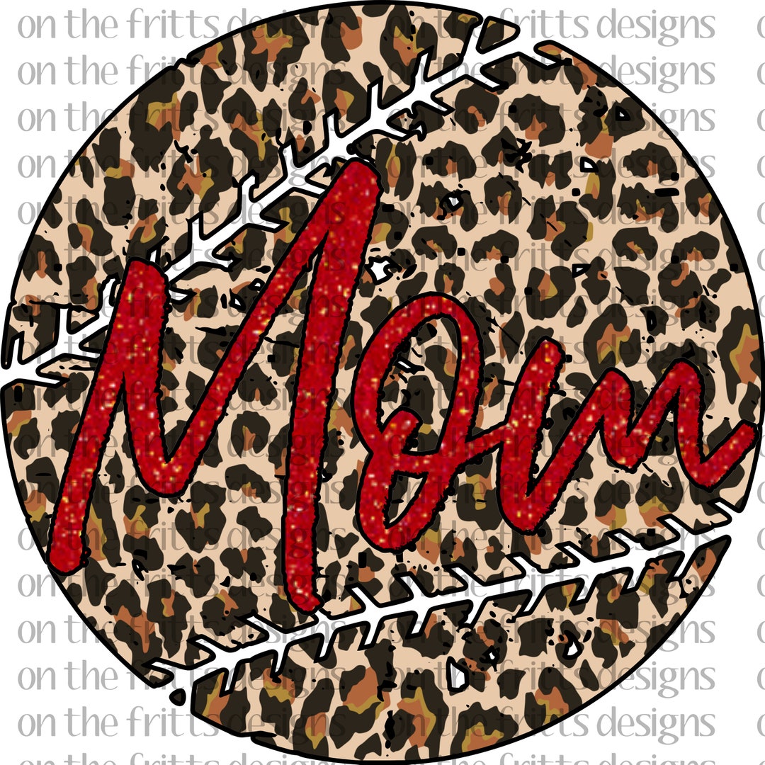 Leopard Baseball Mom Digital Design Sublimation Design Digital Download ...