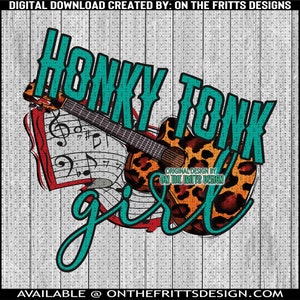 Honky Tonk Girl Digital Design PNG Sublimation Western Country Girl Sublimation Design Download