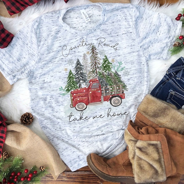 Country Roads take me home Christmas Digital Design | Sublimation Design | Digital Download | PNG File | Christmas