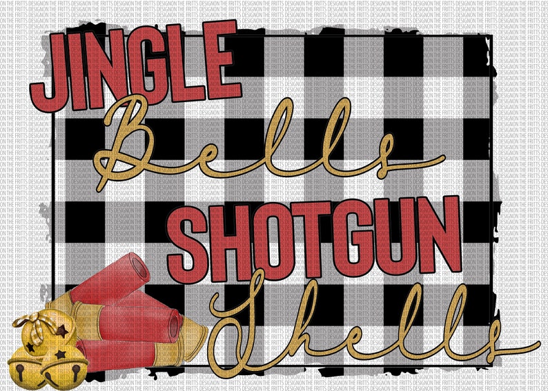 Jingle Bells Shotgun Shells Digital Design Sublimation Etsy